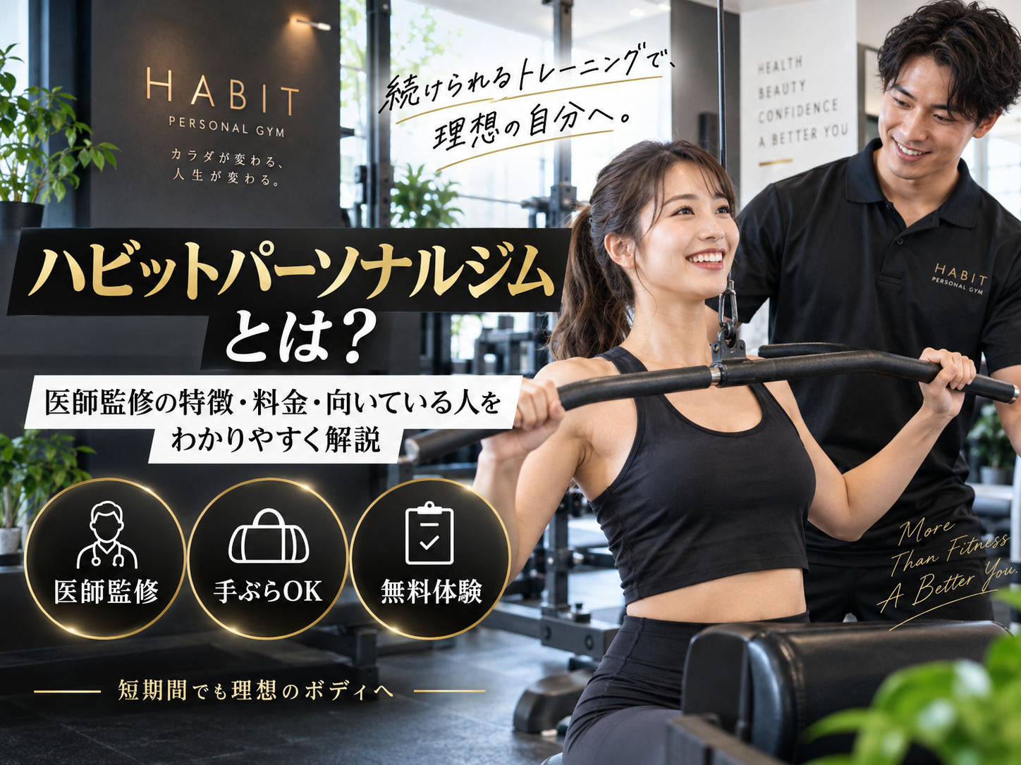 ハビットパーソナルジムはどんなジム?料金・特徴・店舗・向いている人を解説
