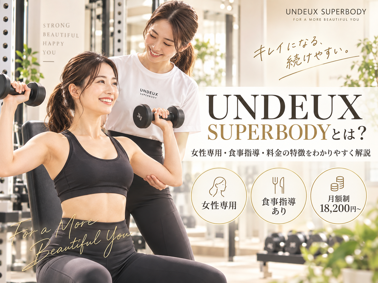 UNDEUX SUPERBODYはどんなパーソナルジム？料金・特徴・店舗・向いている人を解説