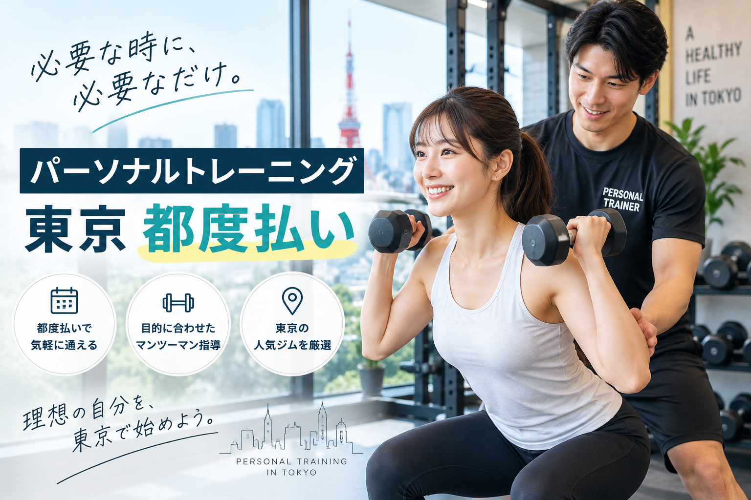 東京で都度払いできるパーソナルトレーニングの選び方｜1回利用の料金・条件を比較