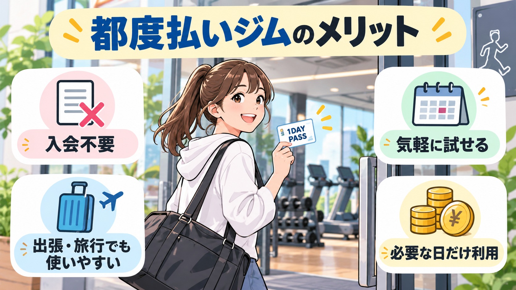 東京の都度払いジムを利用するメリット