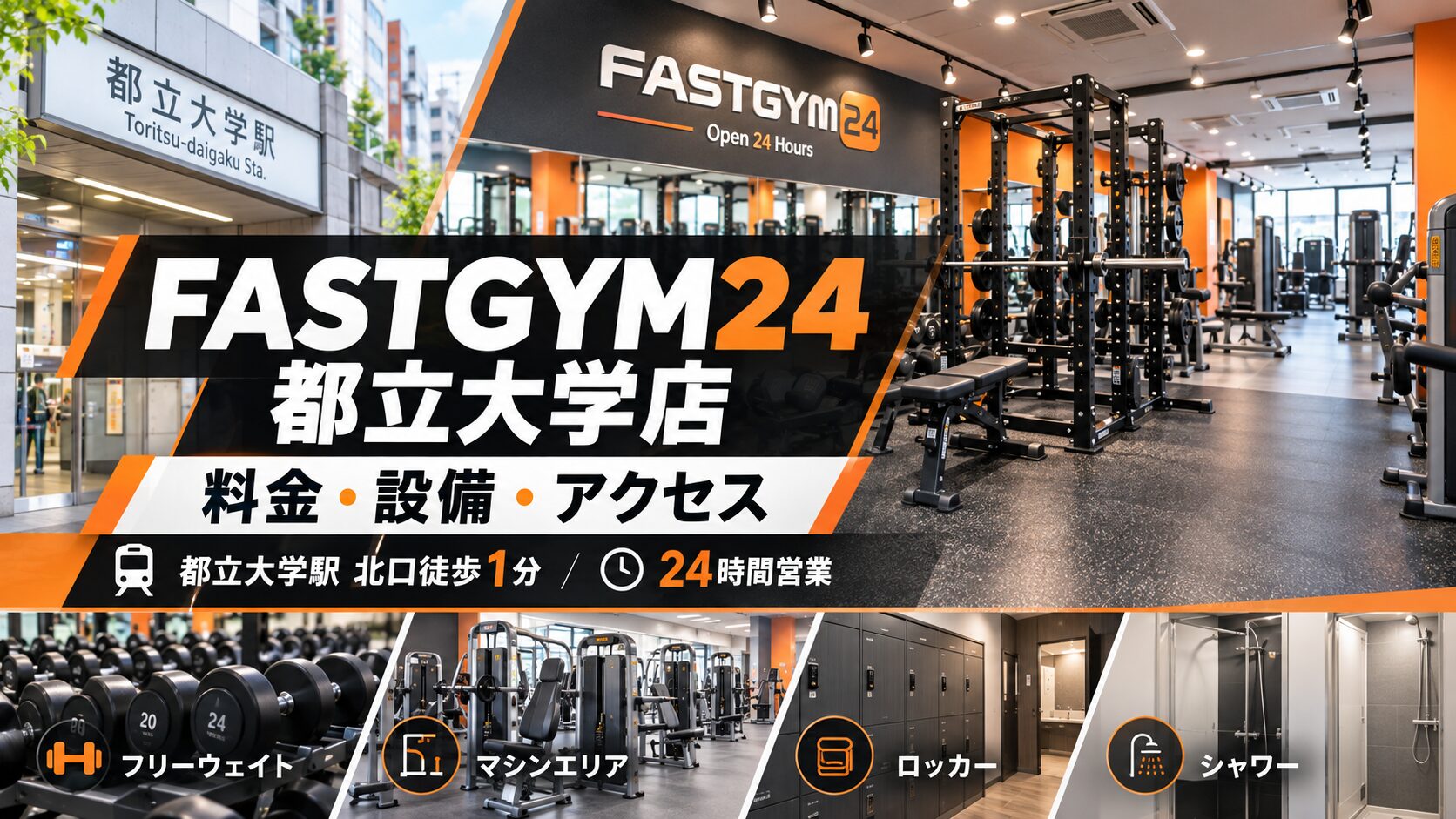 FASTGYM24都立大学店の料金・設備・アクセスを紹介する記事TOP画像